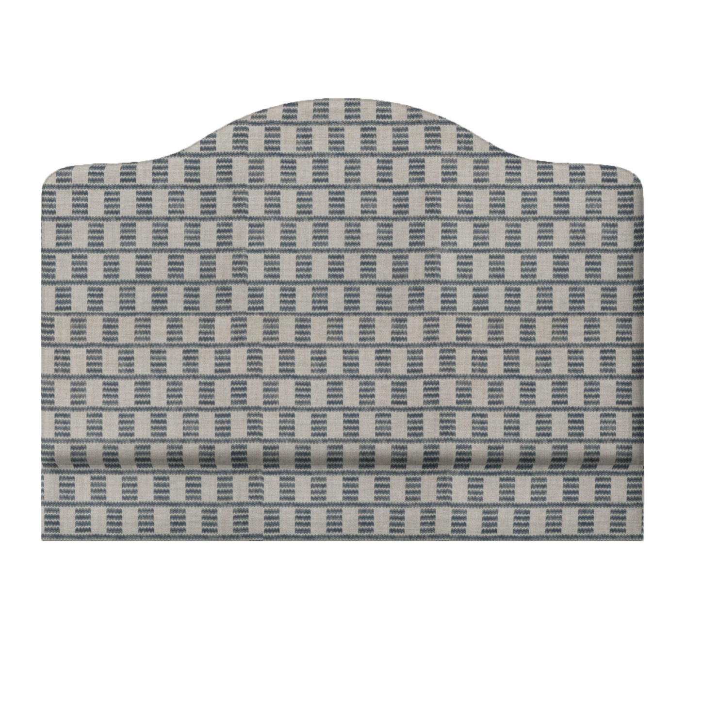 Grace King _ upholstered headboard _ Fermoie cove blue 