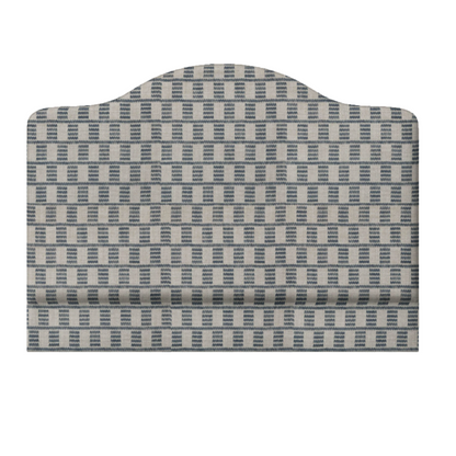 Grace King _ upholstered headboard _ Fermoie cove blue 