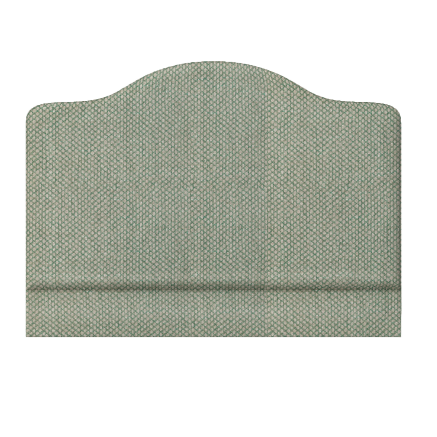 Grace King _ upholstered headboard _ Fermoie Wicker Linen _ green