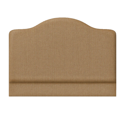 Grace King _ upholstered headboard _ sanderson hector _ wool _ ochre 
