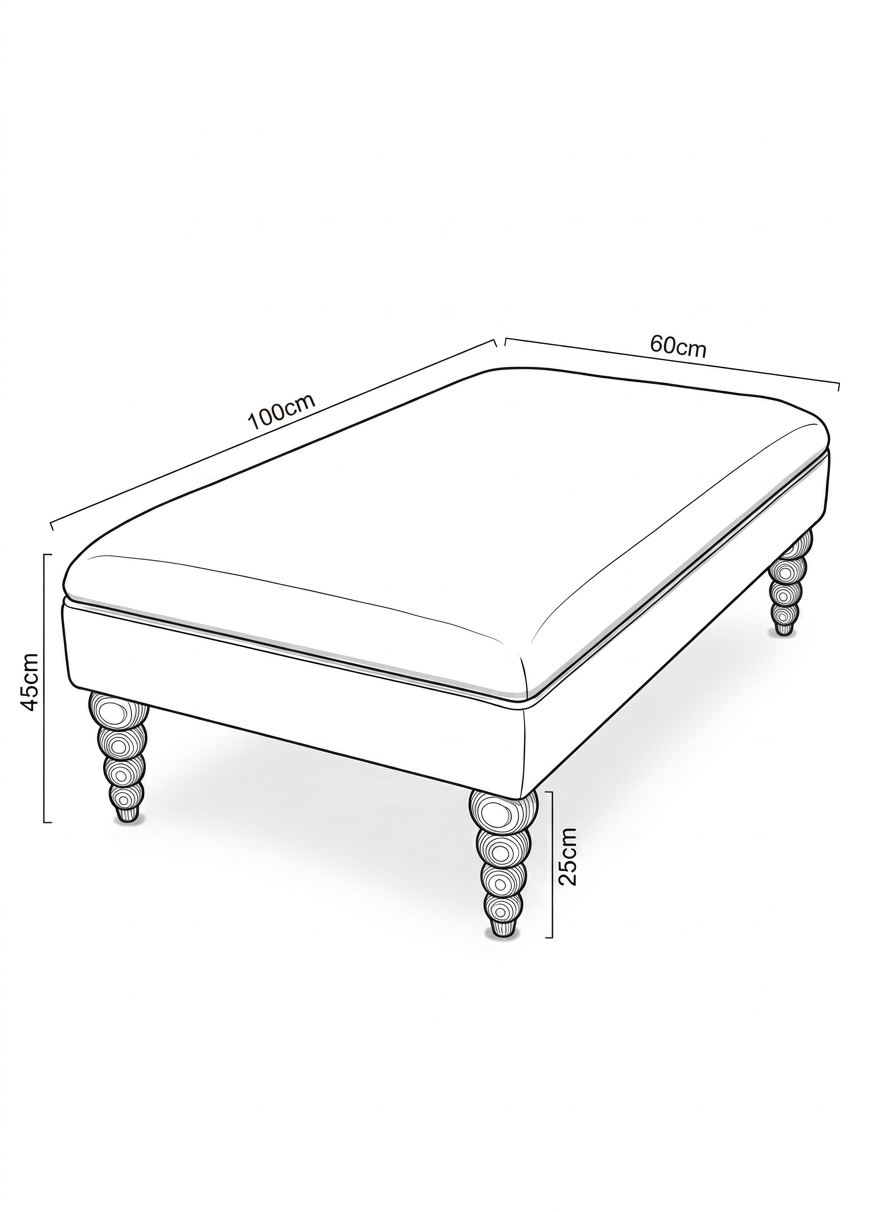The Bobbin Ottoman - Medium