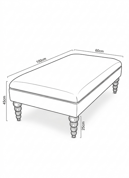 The Bobbin Ottoman - Medium