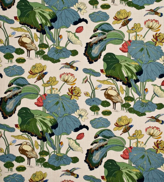 GP & J Baker Nympheus Linen Stone/Pistachio - Sample