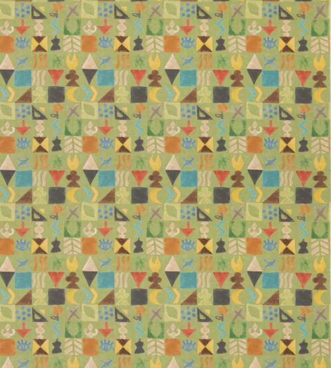 GP & J Baker Potato Print Fabric	Green - Sample
